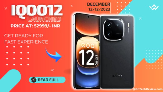 IQOO12 5G Smartphone price india